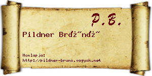 Pildner Brúnó névjegykártya